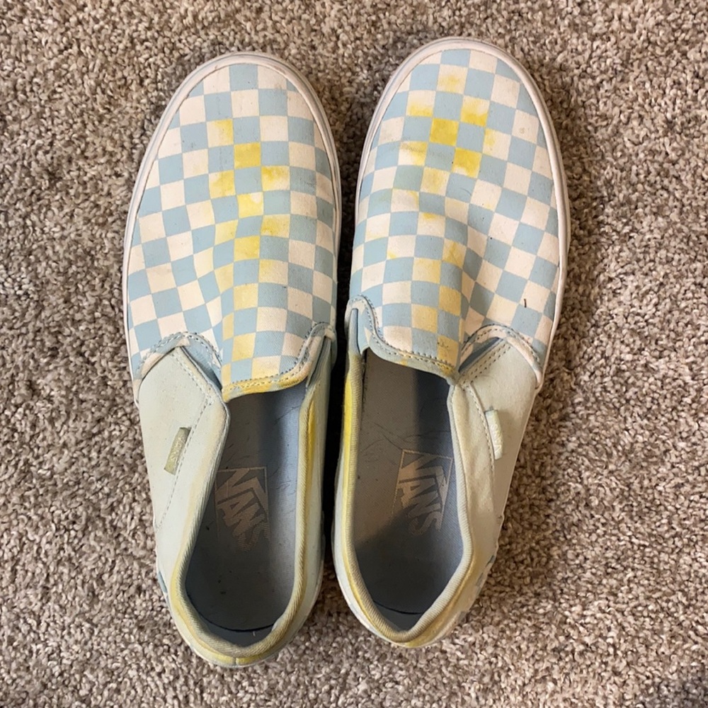 Vans Slip-On Blue Checkered Size 9